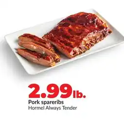 Hy-Vee Pork spareribs offer