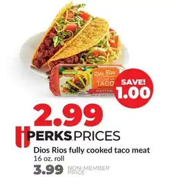 Hy-Vee Dios Rios fully cooked taco meat offer