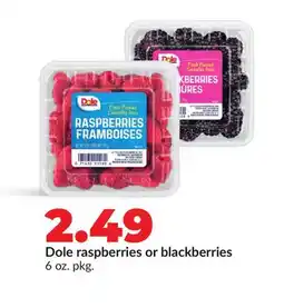 Hy-Vee Dole raspberries or blackberries offer