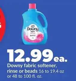 Hy-Vee Downy fabric softener, rinse or beads offer
