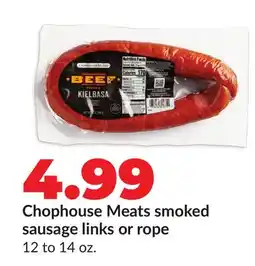 Hy-Vee Chophouse Meats smoked sausage links or rope offer