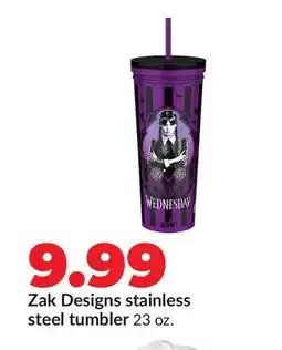 Hy-Vee Zak Designs stainless steel tumbler offer