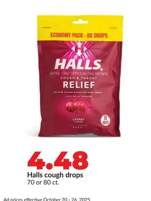 Hy-Vee Halls cough drops offer