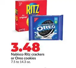 Hy-Vee Nabisco Ritz crackers or Oreo cookies offer