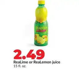 Hy-Vee ReaLime or ReaLemon juice offer