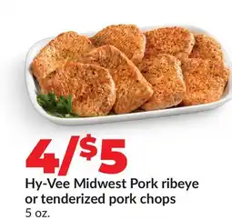 Hy-Vee Hy-Vee Midwest Pork ribeye or tenderized pork chops offer