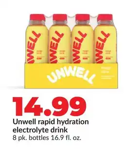 Hy-Vee Unwell rapid hydration electrolyte drink offer