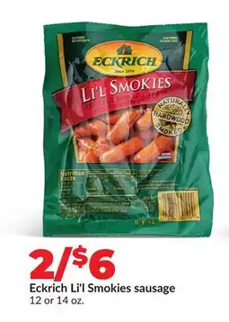Hy-Vee Eckrich Li'l Smokies sausage offer