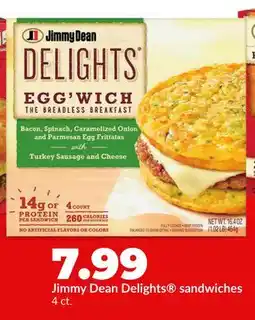 Hy-Vee Jimmy Dean Delights sandwiches offer