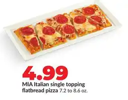 Hy-Vee MIA Italian single topping flatbread pizza offer