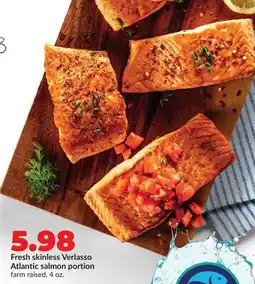 Hy-Vee Fresh skinless Verlasso Atlantic salmon portion offer