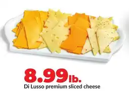 Hy-Vee Di Lusso premium sliced cheese offer