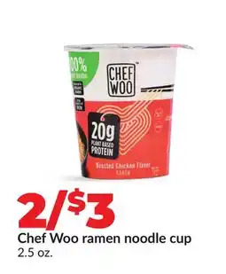 Hy-Vee Chef Woo ramen noodle cup offer