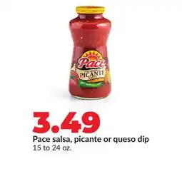 Hy-Vee Pace salsa, picante or queso dip offer