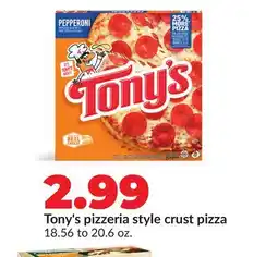Hy-Vee Tony's pizzeria style crust pizza offer