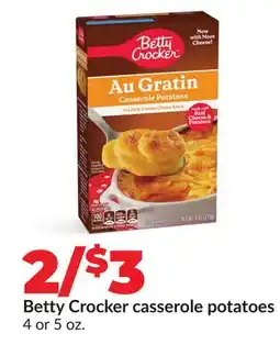 Hy-Vee Betty Crocker casserole potatoes offer