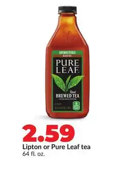 Hy-Vee Lipton or Pure Leaf tea offer