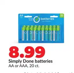 Hy-Vee Simply Done batteries offer