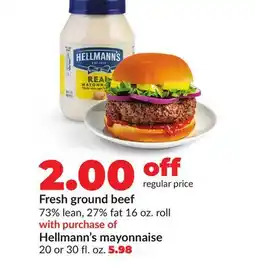 Hy-Vee Hellmann's mayonnaise offer