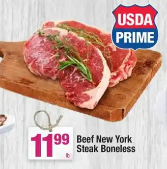 Super King Markets Beef New York Steak Boneless offer