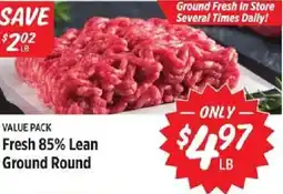 Rouses Fresh 85% Lean Ground Round offer