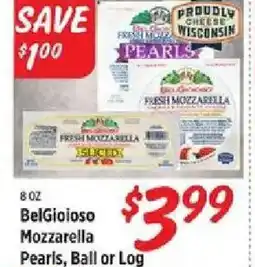 Rouses BelGioioso Mozzarella Pearls, Ball or Log offer