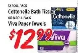Rouses Cottonelle Bath Tissue Viva Paper Towels offer