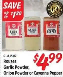 Rouses Rouses Garlic Powder, Onion Powder or Cayenne Pepper offer