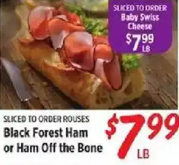 Rouses Black Forest Ham or Ham Off the Bone offer