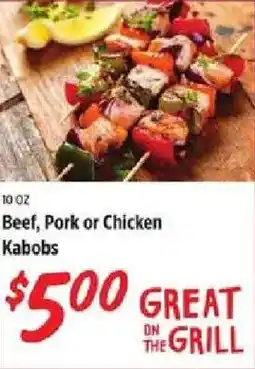 Rouses Beef, Pork or Chicken Kabobs offer