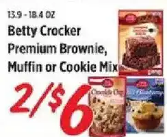 Rouses Betty Crocker Premium Brownie, Muffin or Cookie Mix offer