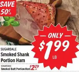 Rouses Sugardale smoked shank portion ham offer