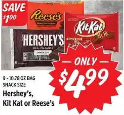 Rouses Hershey's, Kit Kat or Reese's offer