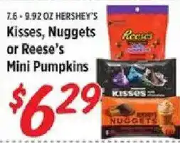 Rouses Kisses, Nuggets or Reese's Mini Pumpkins offer