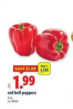 Lidl red bell peppers offer