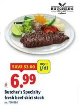 Lidl Butcher's specialty fresh beef skirt steak offer