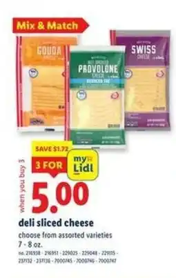 Lidl Deli sliced cheese offer