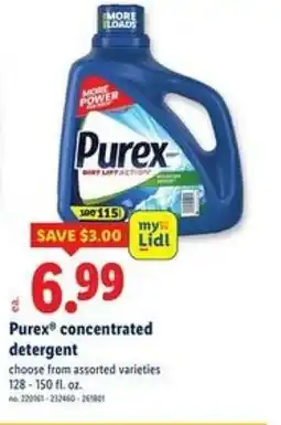 Lidl Purex concentrated detergent offer