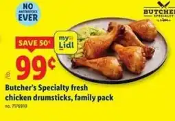 Lidl Butcher's specialty fresh chicken drumsticks, family pack offer