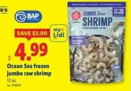 Lidl Ocean Sea frozen jumbo raw shrimp offer