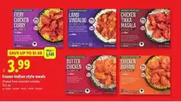 Lidl Frozen indian style meals offer