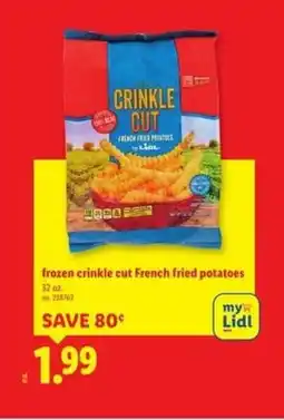 Lidl Frozen crinkle cut french fried potatoes offer
