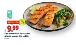 Lidl Fish market fresh faroe island atlantic salmon skin on fillet offer