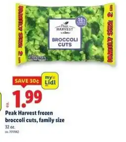 Lidl Peak harvest frozen broccoli cuts, family size offer