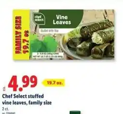 Lidl Chef select stuffed vine leaves, family size offer