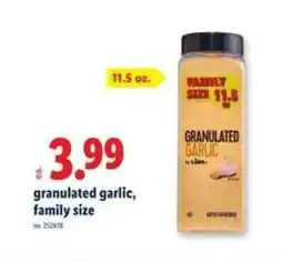 Lidl Granulated garlic, family size offer