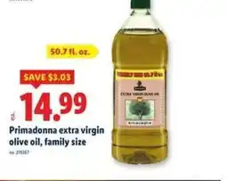 Lidl Primadonna extra virgin olive oil, family size offer