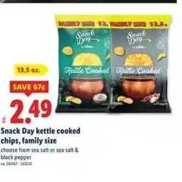 Lidl Snack day kettle cooked chips, family size offer