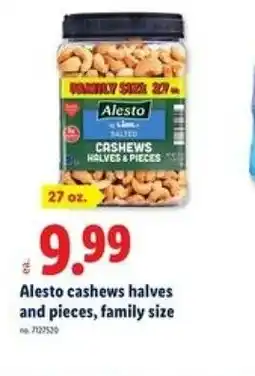Lidl Alesto cashews halves and pieces, family size offer