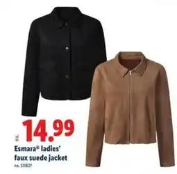 Lidl Esmaraⓡ ladies' faux suede jacket offer
